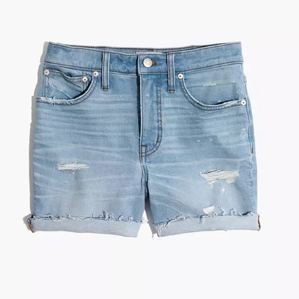 Madewell Light Denim High Rise Denim Shorts!